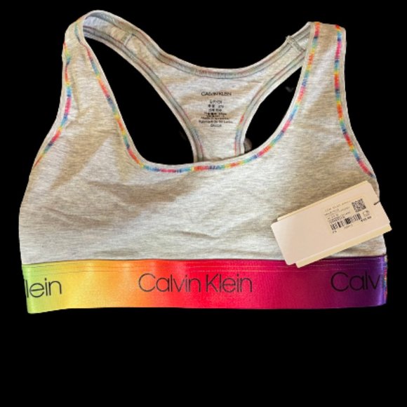 NWT CALVIN KLEIN Modern Cotton Pride Unlined Bralette Size Small NWT - Picture 5 of 5